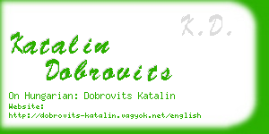 katalin dobrovits business card